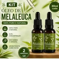 Kit 2 Óleos de Melaleuca 100% Puro – Rotina de Cuidados  30ml