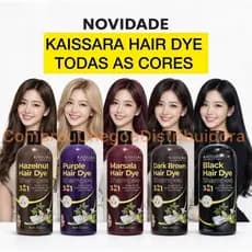 Shampoo Kaissara Hair Dye 500ml Grande Tonalizante Escurecedor Tintura Para Cabelos