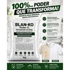Percarbonato de Sódio Blanko 100% Puro Limpeza Em Geral Tira Manchas Roupas Brancas 1kg /2kg