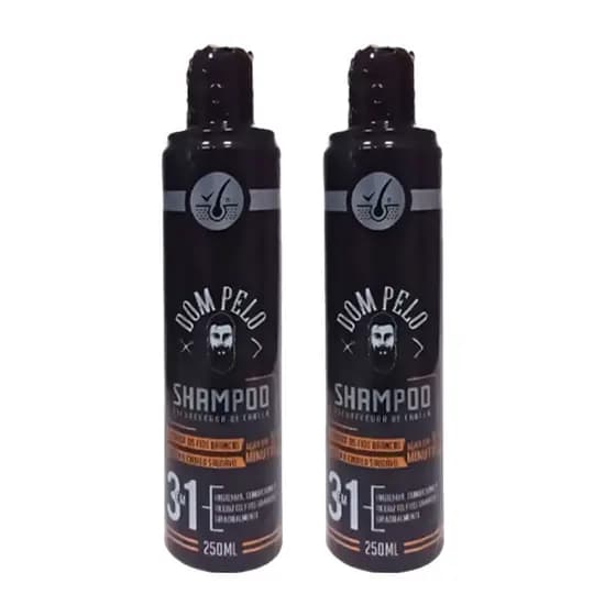 Kit 2 Shampoos Escurecedores Dom Pelo 250ml - Reduz Fios Brancos - Pronta Entrega, Envio Imediato