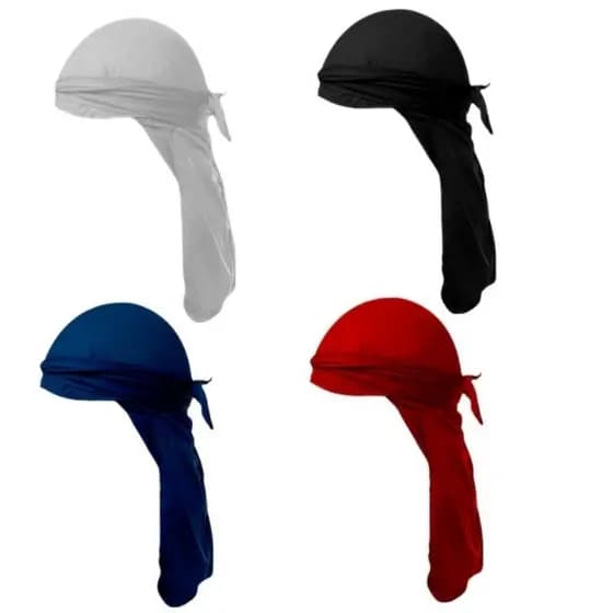 Bandana Durag Preta Touca 360 waves Dureg Rapper Top