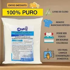 Percarbonato de Sódio 100% Puro Limpeza Em Geral Tira Manchas Roupas Brancas 1kg/2kg