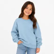 Moletom Infantil Feminino Barato Moletom Fofo Feminino Casaco Gola Careca Moletom Sem Bolso