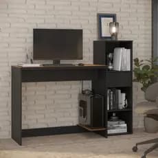 Conjunto de Escritório KIT com 2 Peças Prime - Mesa de Computador + Livreiro Organizador - Lojas Correia e Ferreira