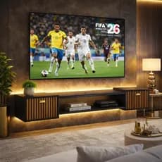 Rack Suspenso Multifuncional 1.80m Leão com 2 Portas para TV até 75” Polegadas - Lojas Correia e Ferreira
