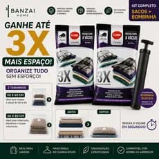 Kit Saco organizador a Vácuo com bomba– Organize tudo sem esforço - 50x60 + 60x80cm