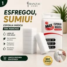 Kit Esponja Mágica Original – Limpeza Pesada Sem Esforço!