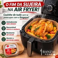 Kit forma Air-fryer descartável antiaderente de papel cozinha quadrado fritadeira cozimento