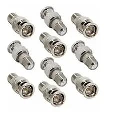 10 PEÇAS ADAPTADOR F FEMEA BNC MACHO COAXIAL