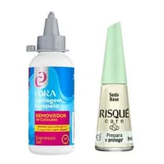 Kit Kinq Gel Removedor De Cutículas + Seda Base Risqué Care