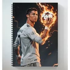 Caderno CR7 Capa Dura Personalizado 1,10 e 20 Matérias