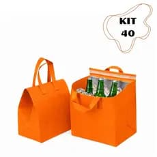 KIT 40 Sacolas Bolsa Termica Portatil para Passeio Cooler 12 Litros