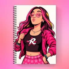 Caderno Emily Vick Capa Dura Personalizado 1,10 e 20 Matérias