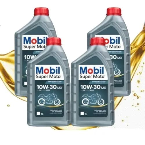 Óleo Mobil Super Moto 10w30 - Kit com 4 litros