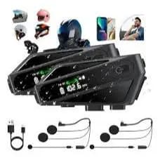 Par Intercomunicador Capacete Moto Kuerl Bluetooth Sem Fio