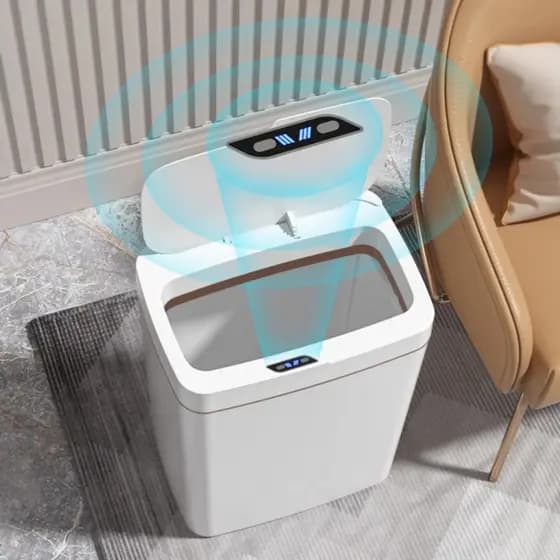 Lixeira 13L com Sensor Automático Inteligente Abre Fácil Cesto Lixo Banheiro Cozinha Escritório