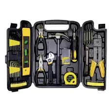 Kit Jogo De Ferramentas 129 Peças Completo Chaves Alicates MULTIUSO PORTATIL Trena Nível