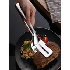 Espátula Culinária Dupla com Pegador Aço Inox