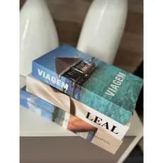 Kit Com 3 Livros Fake Livro de Mesa Caixa Organizadora Porta Objeto Decorativo