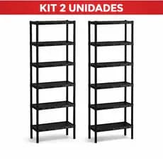 Kit 2 Prateleira Estante Multiuso Modular Organizadora Plástico Reforçado - COM PEZINHOS