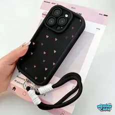 Capinha para iPhone 17 16 15 14 13 12 11 Pro Max Plus Air XR Xs Corações pequenos e coloridos Anti queda e Capa