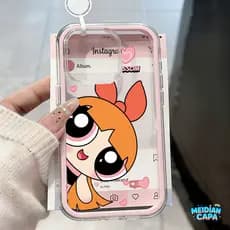 Capa 2 em 1 com moldura colorida para iPhone 17 Pro Max 13 11 12 16 15 14 Plus Capinha Transparente de Cerejas Adoram