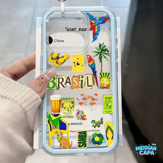Capa 2 em 1 com Ilustração Cultural Criativa para iPhone 17 Pro Max 13 11 12 16 15 14 Plus Transparente de Capinha