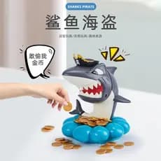 Novo Brinquedo Pirata Tubarão Morde-Mão, Jogo de Mesa de Coleta de Moedas Explosivas, Brinquedo de Pegadinha e Truque pa