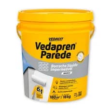 Vedapren Parede Borracha Líquida Impermeável Tinta Impermeabilizante 18kg Vedacit
