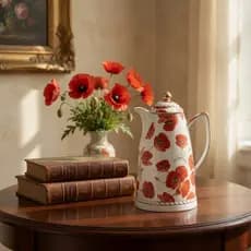 Garrafa Térmica Porcelana Flores Chá E Café