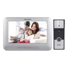 Kit Video Porteiro Eletronico Hikvision Cor Branco