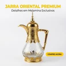 Jarra de Vidro 1L Estilo Oriental Islâmico Incrível Decoração Premium Moderna Estilosa La Francesa