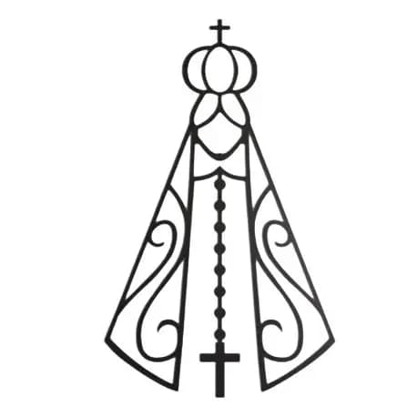 Quadro Nossa Senhora Aparecida MDF 3mm Vazado Parede Decoração Religiosa Sala Quarto