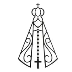 Quadro Nossa Senhora Aparecida MDF 3mm Vazado Parede Decoração Religiosa Sala Quarto