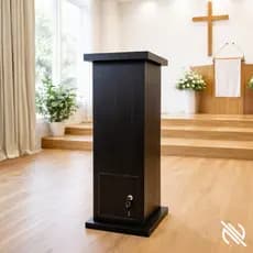 Gazofilácio para Igreja em MDF Caixa de Ofertas com Chave Cofre para Dízimos e Ofertas