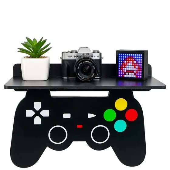 Prateleira Gamer Controle MDF Nicho Decorativo Parede Suporte Joystick Quarto Setup Gamer