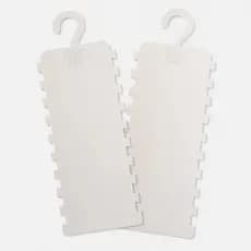 Kit 2 Cabides Porta Faixa Bebê MDF Branco 3mm Organizador Laços Tiaras Infantil