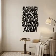 Quadro Oração Pai Nosso MDF 3mm Vazado Parede Religioso Sala Quarto Decoração P M G
