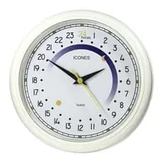 Relógio de Parede Redondo Grande 30cm Estilo Londres 24h – Decoração para Sala, Cozinha e Escritório