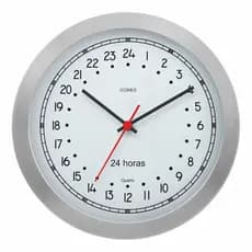Relógio De Parede Redondo Grande 30cm Metal 24 Horas - Sala Cozinha e Diversos Ambientes