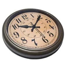 Relógio de Parede Grande 30cm Vintage Londres Antic Redondo – Decoração Retrô Marrom Preto Branco Bege