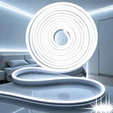 Fita Neon LED Flexível 5 Metros 120 LEDs 12V IP65 Luz Decorativa