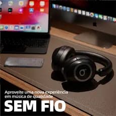 Basike Fone de ouvido Headphone Bluetooth 5.4 redução de ruído ANC HiFi Stereo conexão P2 cabo