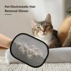 Luva Removedora de Pelos Multiuso para Estofados, Jardim e Pet Grooming – Limpe Fácil e Rápido Pelos de Cães e Gatos