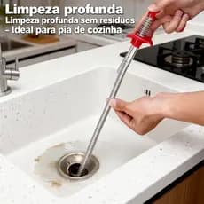 Desentupidor Flexível de Ralo com 88cm – Pinça Pegador de Cabelo para Pia, Cuba, Vaso e Drenagens