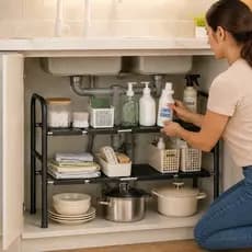 prateleira cozinha Retrátil organizador de cozinha prateleira para cozinha Abaixo da Pia Multifuncional Suporte