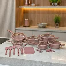 Kit Panelas Linha Creta Premium 22 Peças Utensílios Cozinha