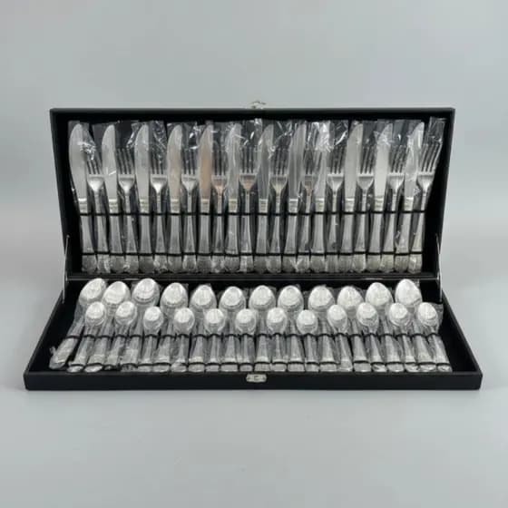 KIt Talheres Monaco 48 Peças Elegantes Detalhes Ouro