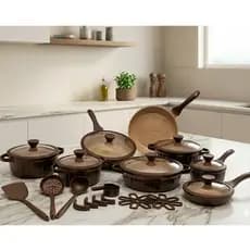 Kit Panelas Donna 22 Peças Cozinha Cerâmica Utensílios