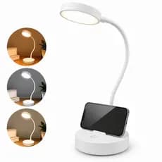 Luminária LED  Flexível  Touch Sem Fio Recarregável USB-C Mesa Estudo Leitura Escritório Solena Mini